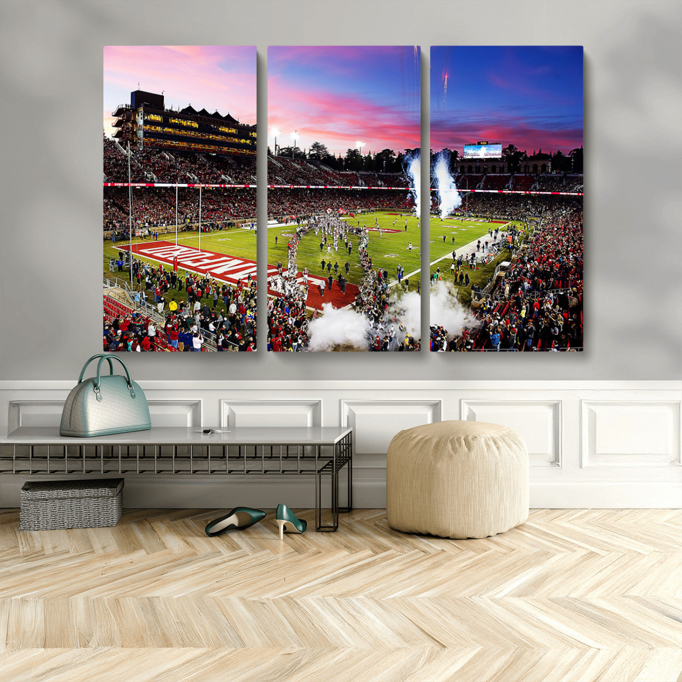 MGV-CV-48X32-3P - Stanford University Cardinal Football Team Print - Stanford Stadium Wall Art Canvas Print
