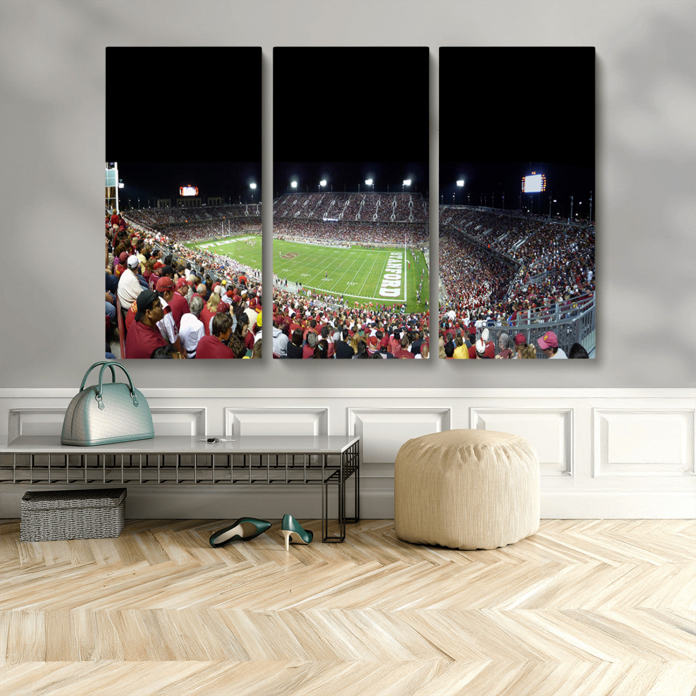 MGV-CV-48X32-3P - Stanford University Cardinal Football Team Print - Stanford Stadium Wall Art Canvas Print