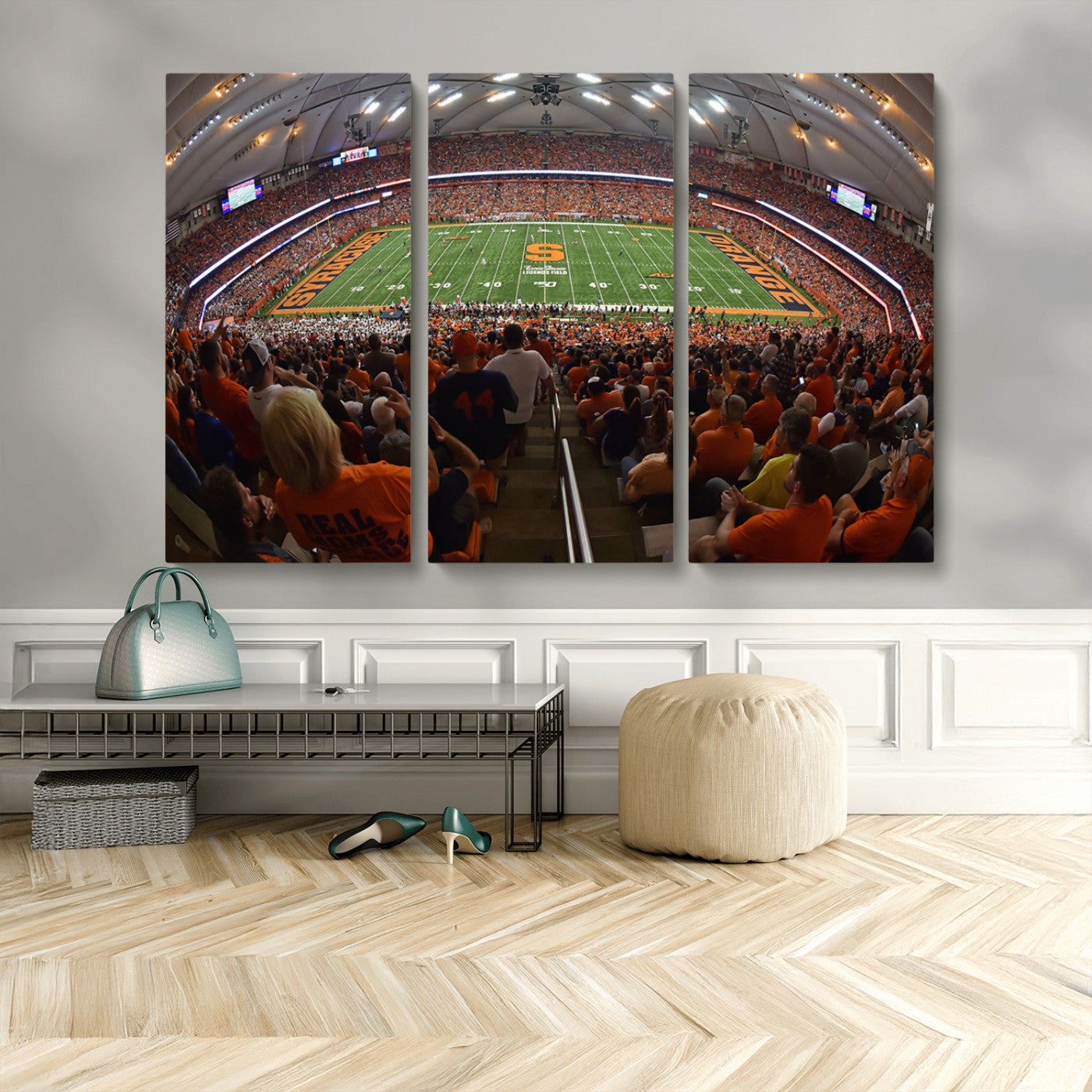 MGV-CV-48X32-3P - Syracuse University Orange Football Canvas Print, Football Team Print - Syracuse JMA Wireless Dome