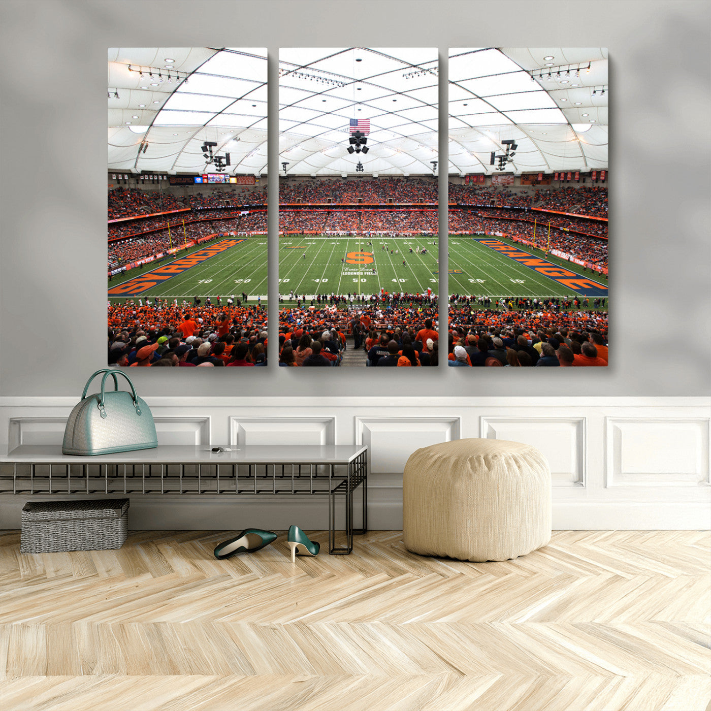 MGV-CV-48X32-3P - Syracuse University Orange Football Team Print - Syracuse JMA Wireless Dome Wall Art Canvas Print