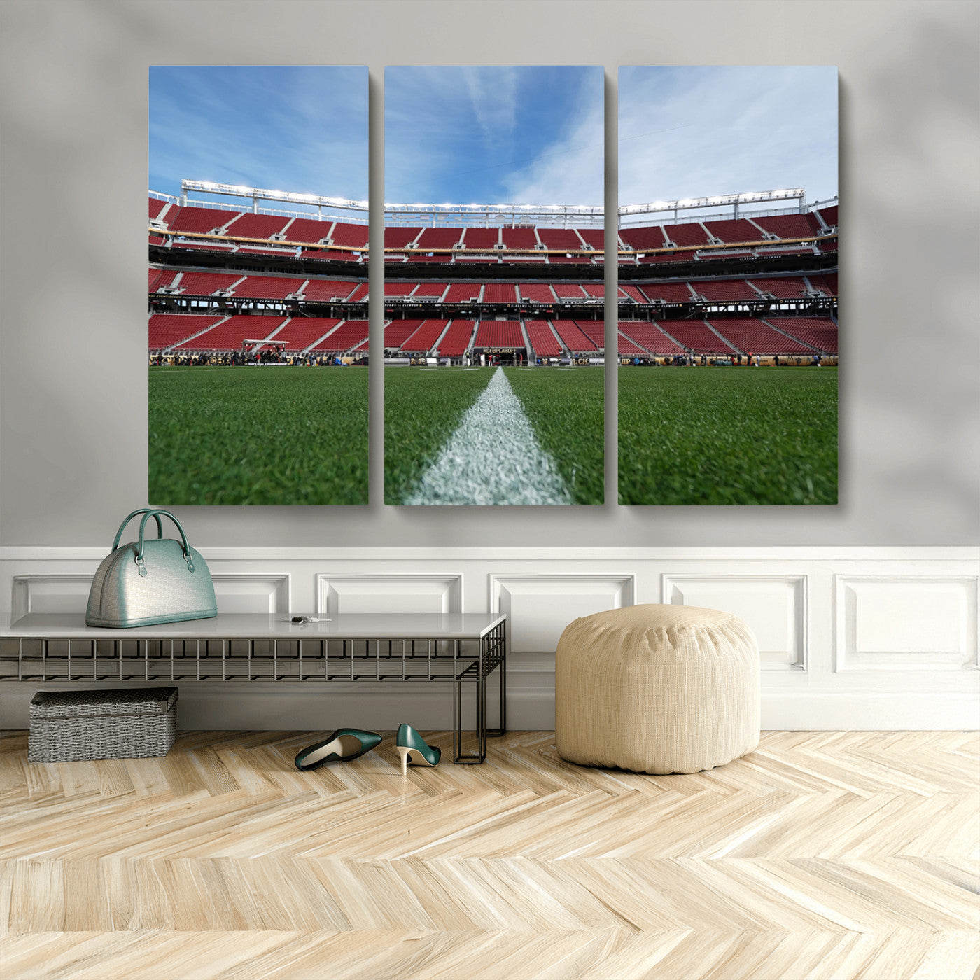MGV-CV-48X32-3P - University of Tulsa Golden Hurricane Football Team Print - Tulsa H.A. Chapman Stadium Wall Art