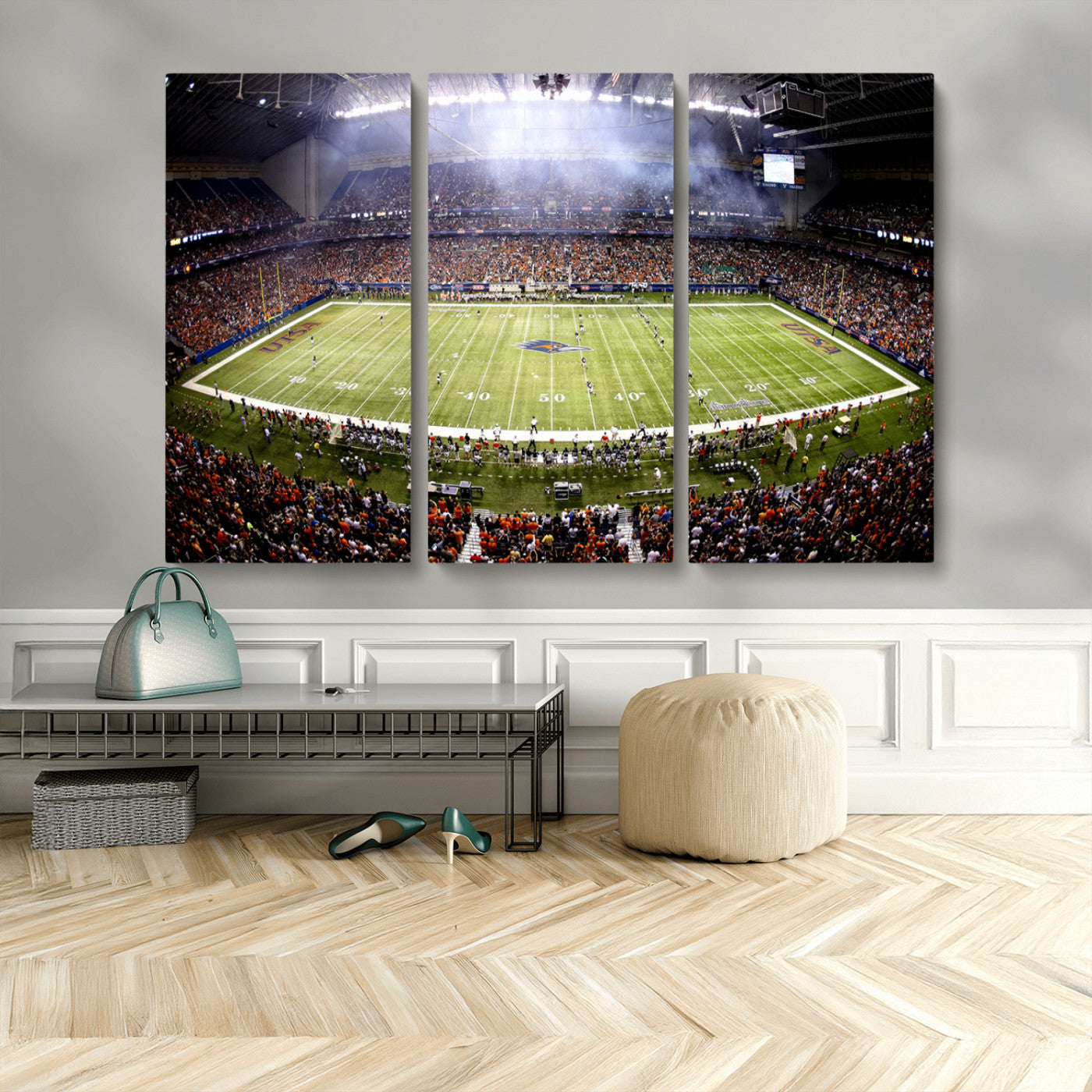 MGV-CV-48X32-3P - The University of Texas at San Antonio Roadrunners Football Team Print - San Antonio Alamodome Wall