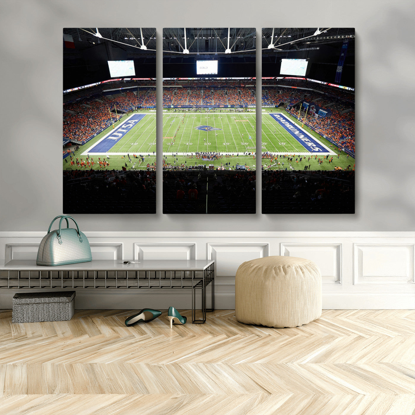 MGV-CV-48X32-3P - The University of Texas at San Antonio Roadrunners Football Team Print - San Antonio Alamodome Wall