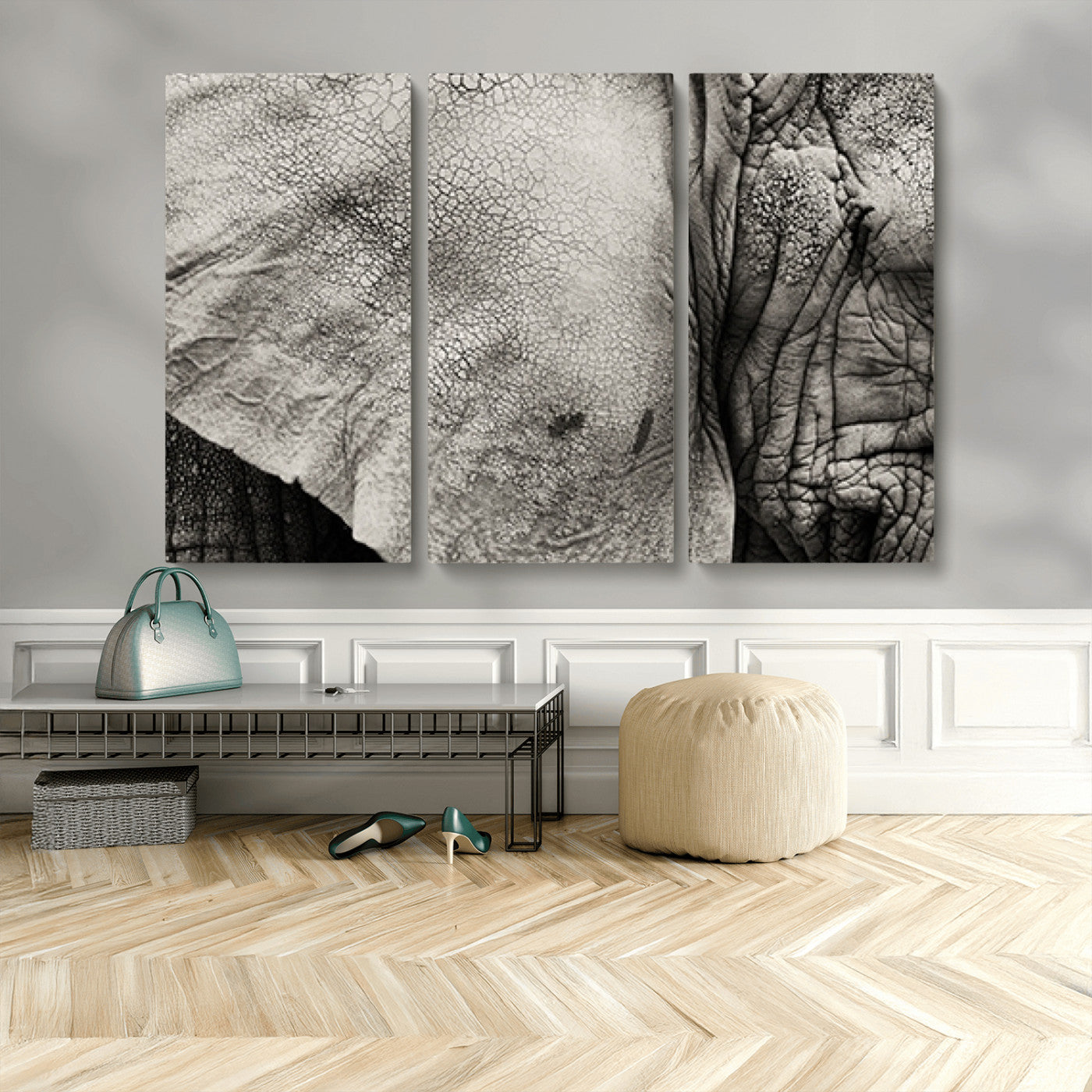 MGV-CV-48X32-3P - Elephant Wall Art Canvas Print
