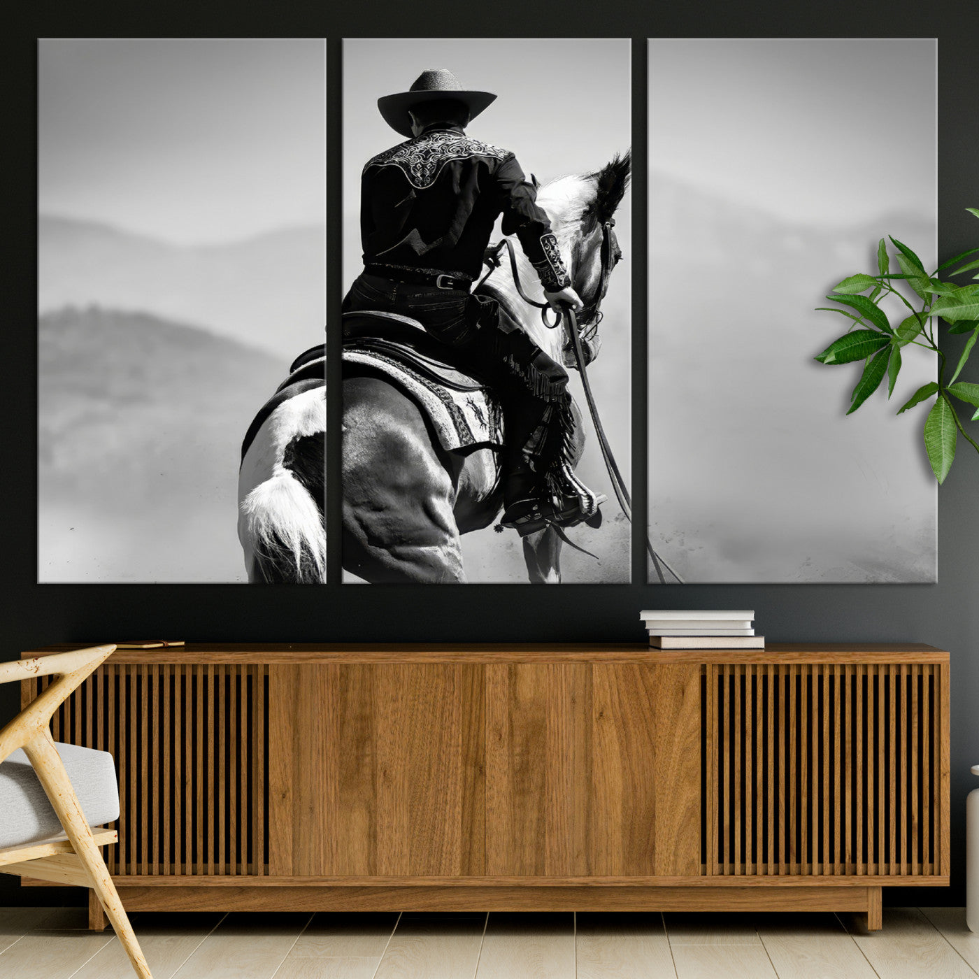 83102464-MGV-CV-36X24-Western Wall Art Canvas Print, Framed Cowboy Art Picture Print, Horse Perfect Western Decor, Framed Cowboy Wall Art Canvas Print