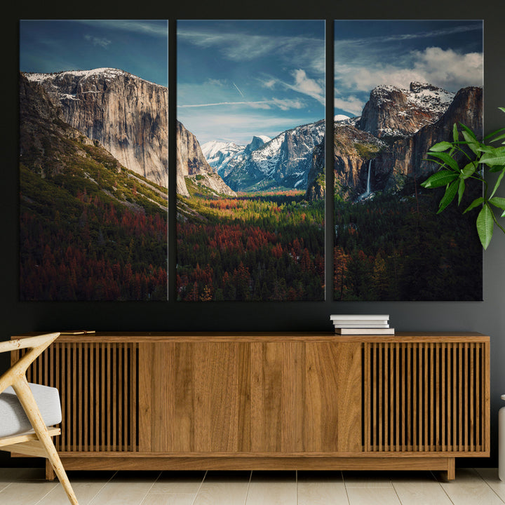 Yosemite National Park Wall Art Canvas Print, Mountain Landscape Print, Framed El Capitan Art Print, Large Scenic Nature Printing