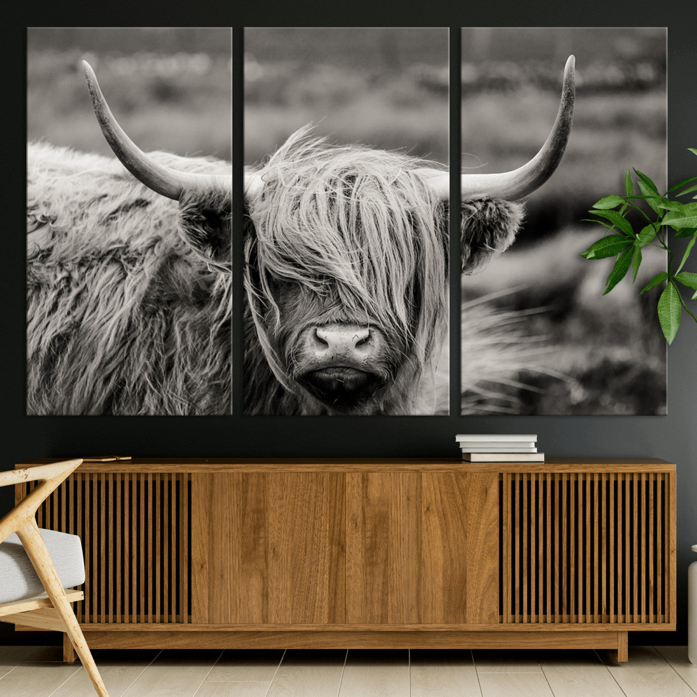 67365-MGV-CV-36X24-Cow Focus Canvas Wall Art Print