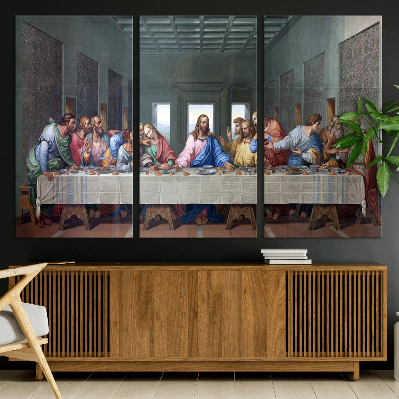 30401-MGV-CV-36X24-The Last Supper Multi Panel Canvas Wall Art