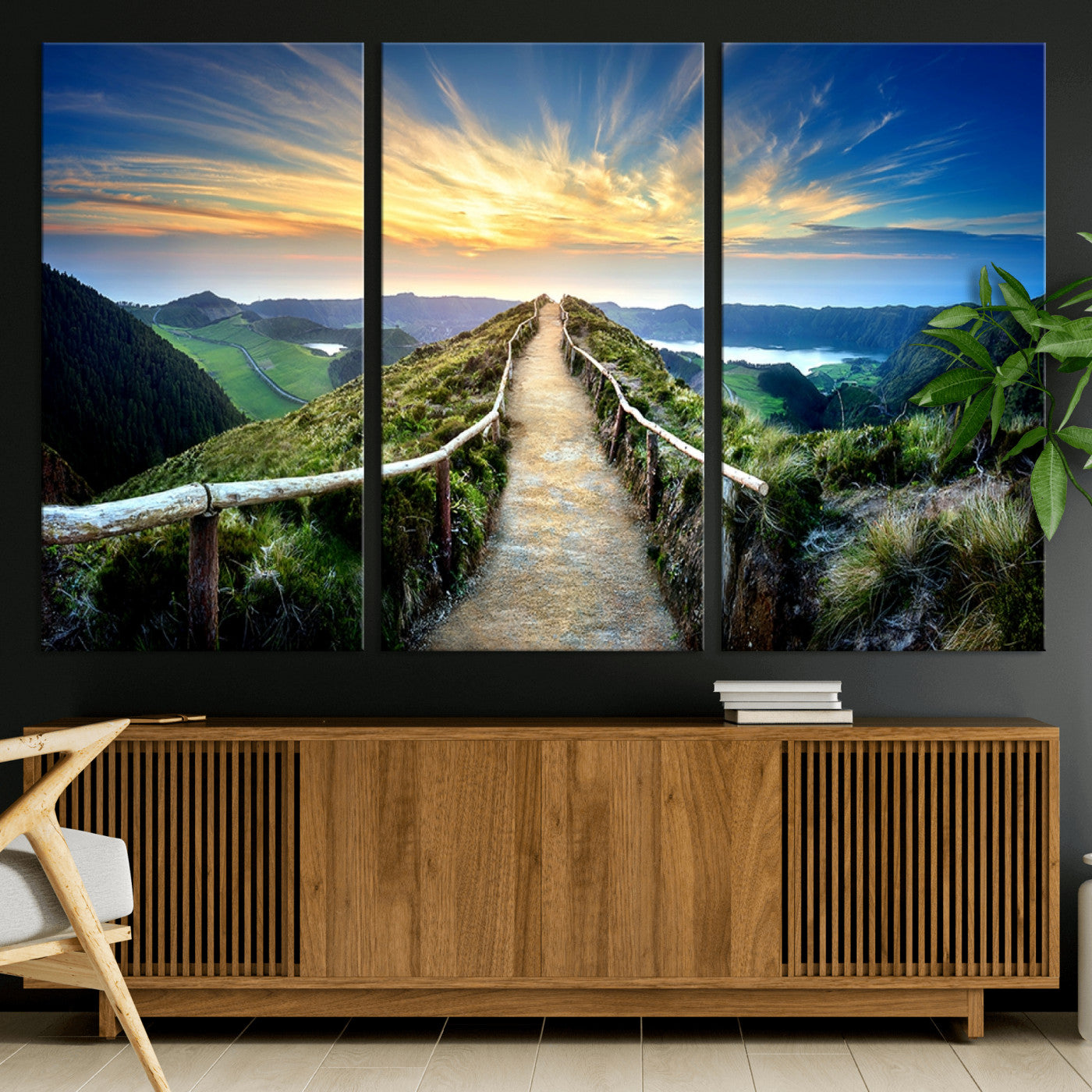 58887-MGV-CV-36X24-Mountain Landscape Wall Art Canvas Print