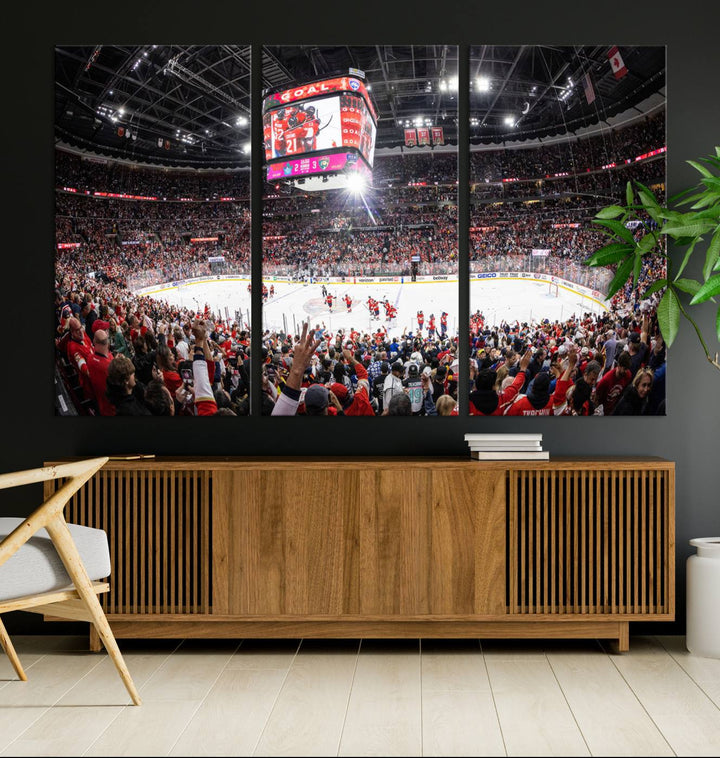 Amerant Bank Arena Wall Art Canvas Print - Basketball Arena Stadium Print