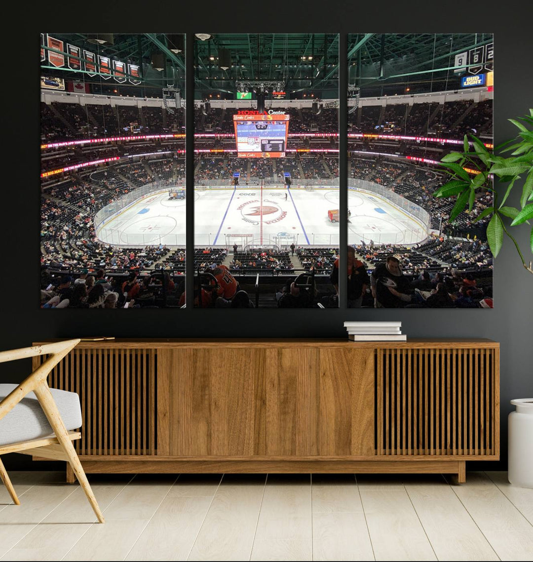 Honda Center California Anaheim Ducks Ice Hockey Stadium Wall Art Canvas Print