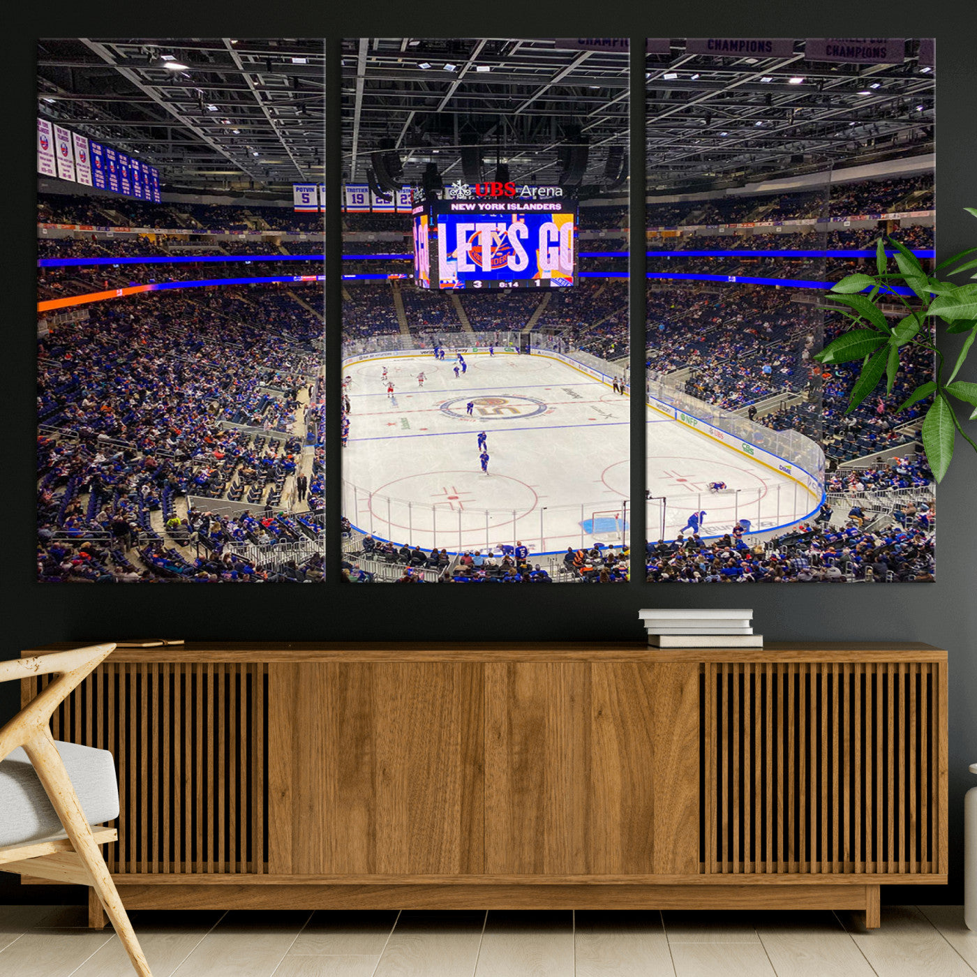 78692-MGV-CV-36X24-UBS Arena Elmont New York Islanders Ice Hockey Wall Art, UBS Arena Elmont Wall Art Canvas Print