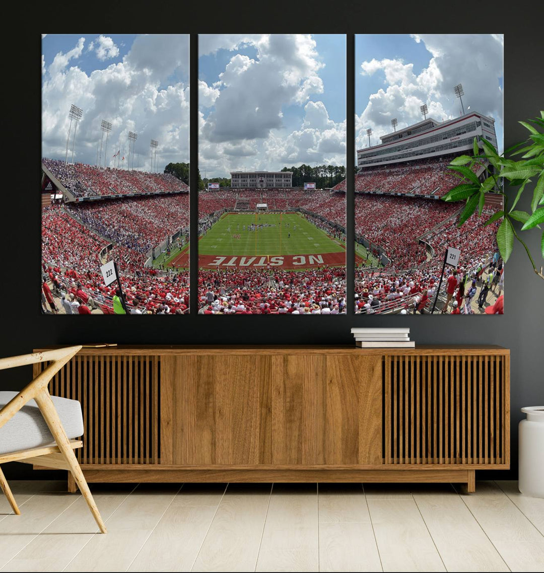 Canvas print of Carter-Finley Stadium, showcasing the NC State Wolfpack.