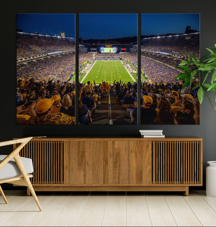 Pittsburgh Panthers Football Team Print - Pittsburgh Acrisure Stadium Wall Art Canvas Print