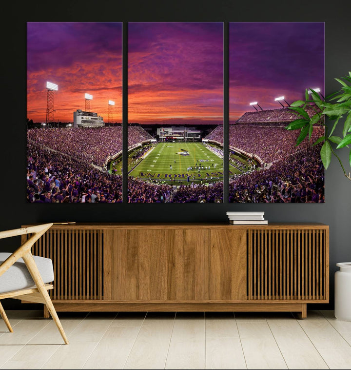 East Carolina University Pirates Football Team Print - Greenville Dowdy-Ficklen Stadium Wall Art Canvas Print