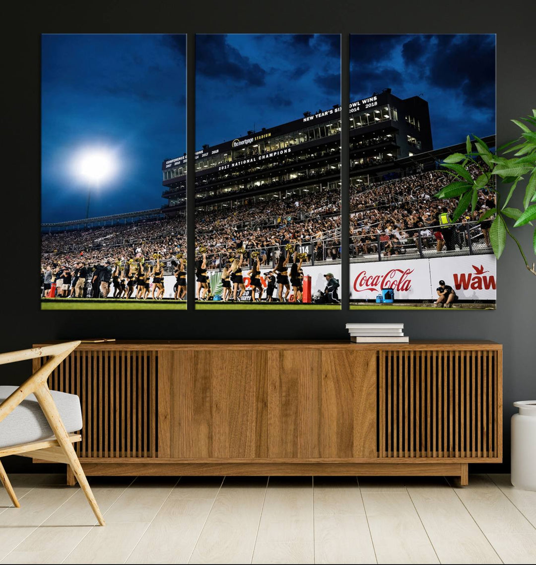 UCF Knights Football Team Print - Orlando FBC Mortgage Stadium Wall Art Canvas Print