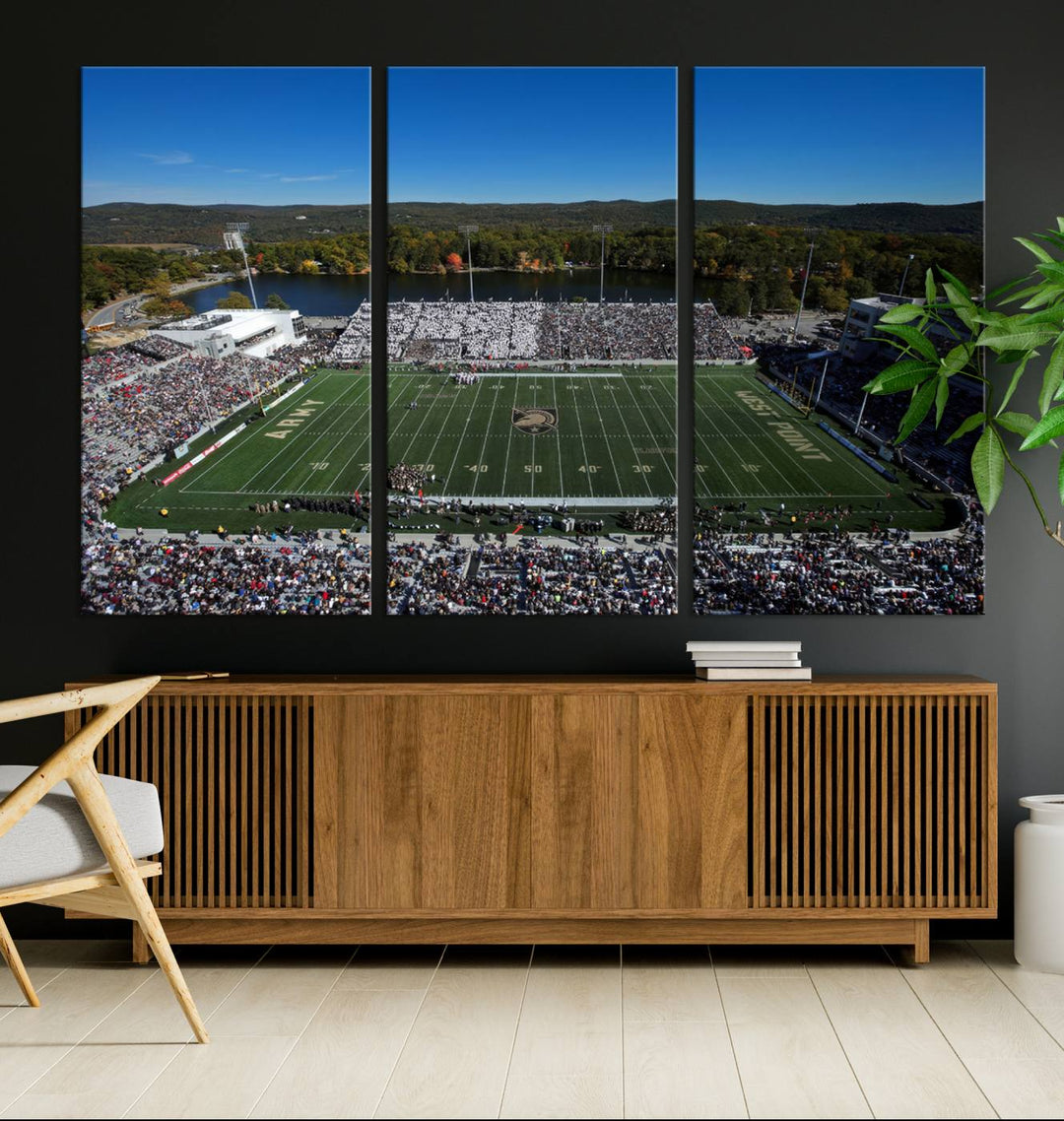 Army Black Knights Football Team Print - West Point Michie Stadium Wall Art Canvas Print