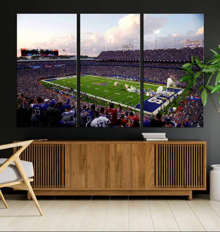 Buffalo Bills Football Team Print - Buffalo Highmark Stadium Wall Art Canvas Print