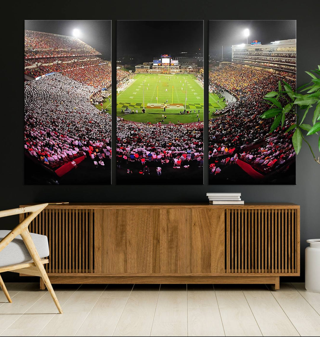 University of Maryland Terrapins Football Team Print - College Park SECU Stadium Wall Art Canvas Print