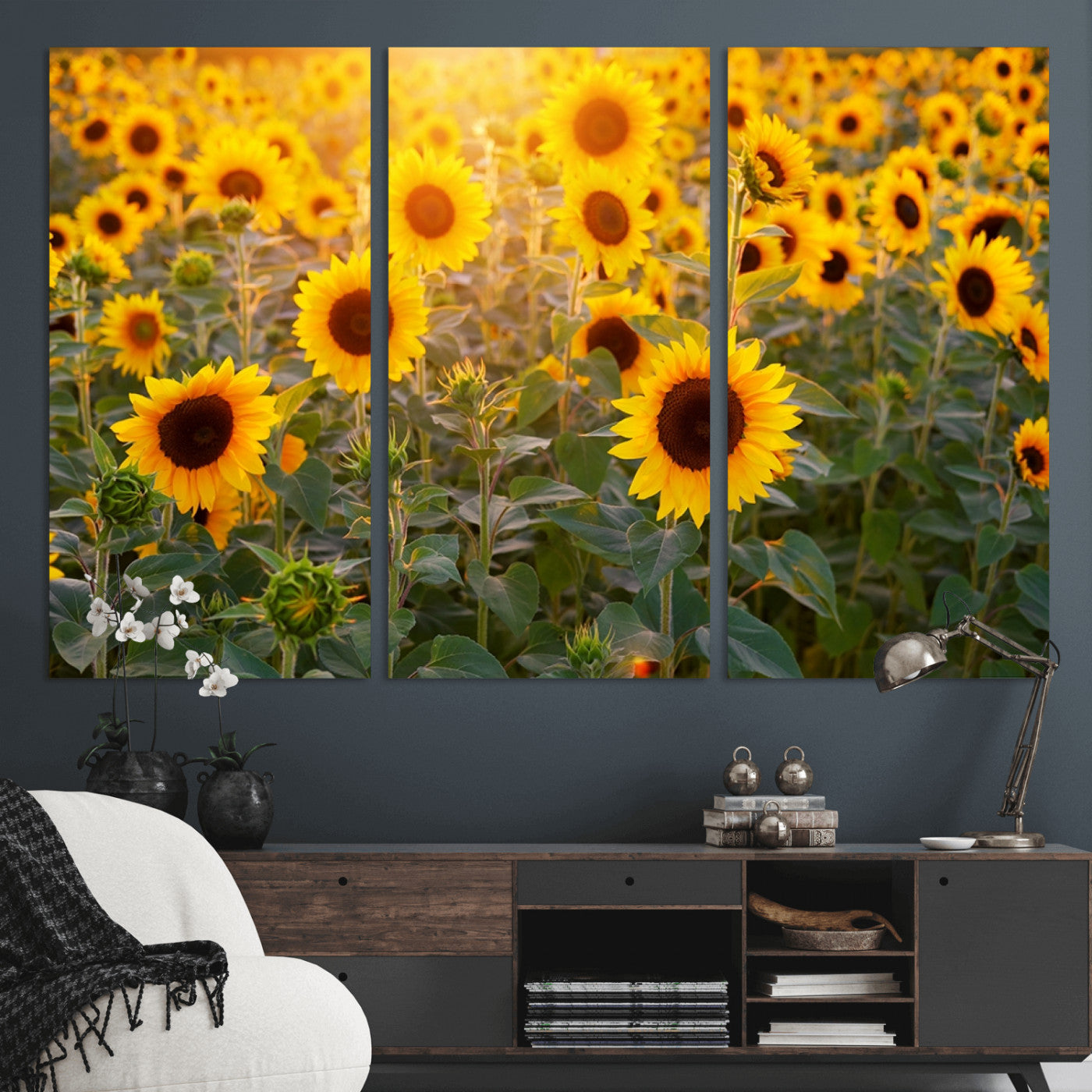 MGV-CV-48X32-3P - Sunflower Sunshine Wall Art Canvas Print
