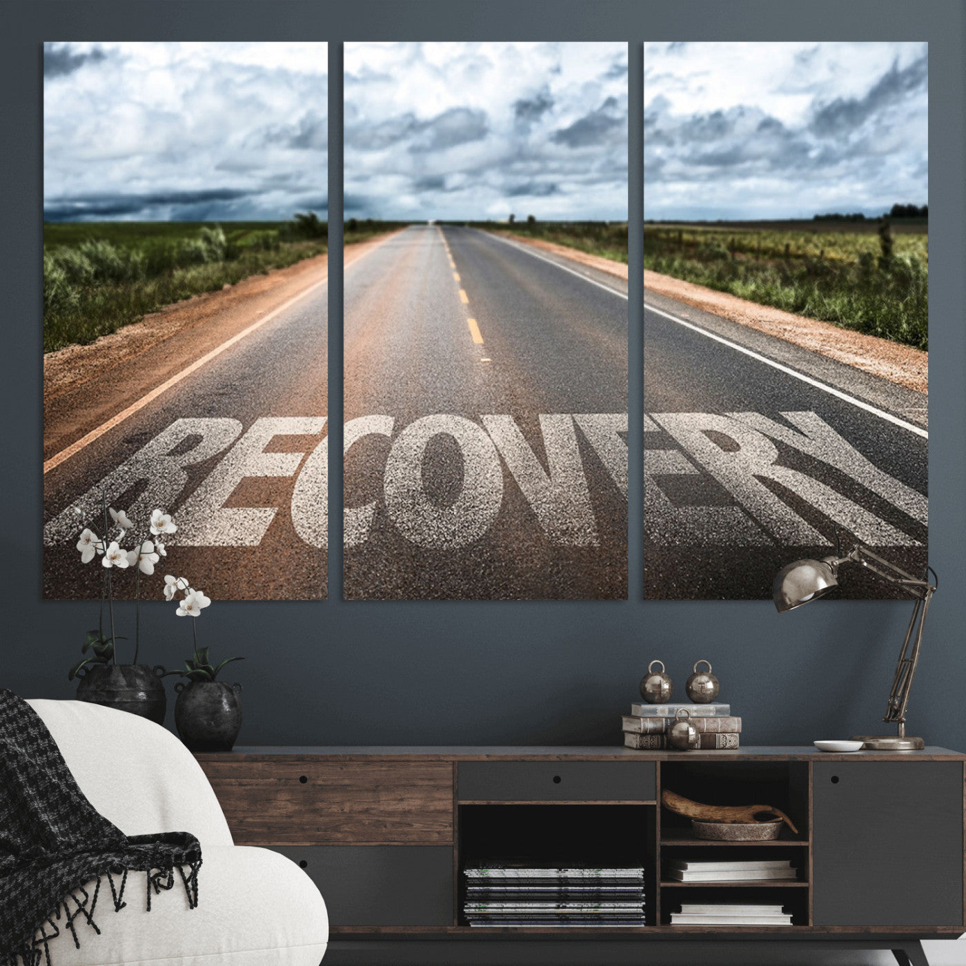 MGV-CV-48X32-3P - Recovery Road Wall Art Canvas Print