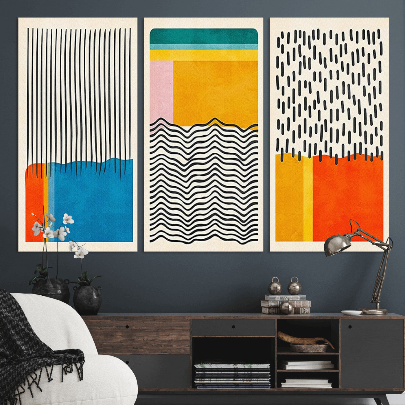 MGV-CV-48X32-3P - Canvas Print Wall Art Abstract Illustrs Art Boho