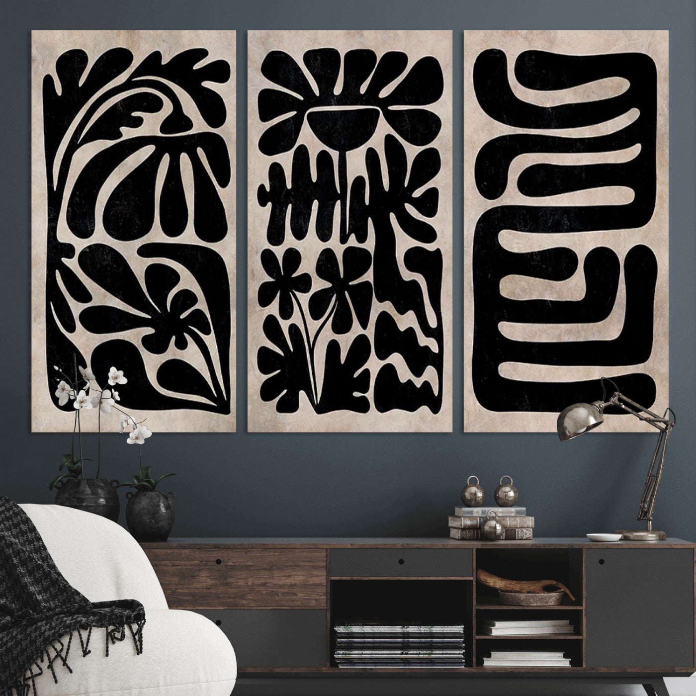 MGV-CV-48X32-3P - Canvas Print Wall Art Abstract Art Boho, Framed Boho Art Canvas Print