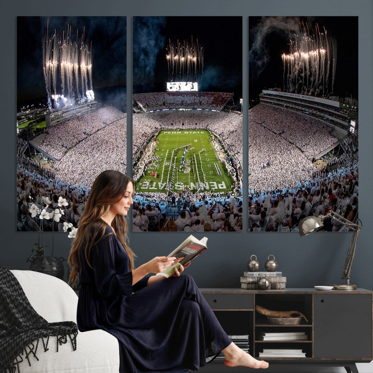 11391-MGV-CV-36X24 - Penn State Football Wall Art Canvas Print