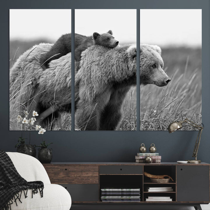 The Bear and Cub Wall Art Canvas is prominently displayed.