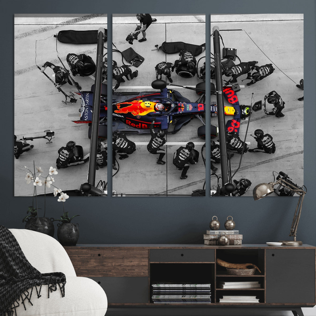 RedBull-MGV-CV-36X24 - Red Bull Formula 1 Canvas Wall Art Print