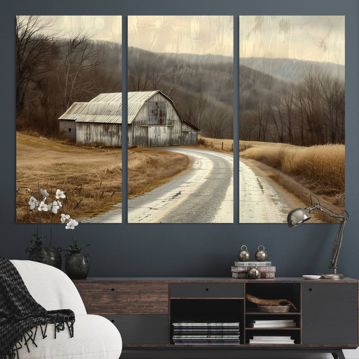 Vintage Barn for Farmhouse Wall Decor Canvas Print