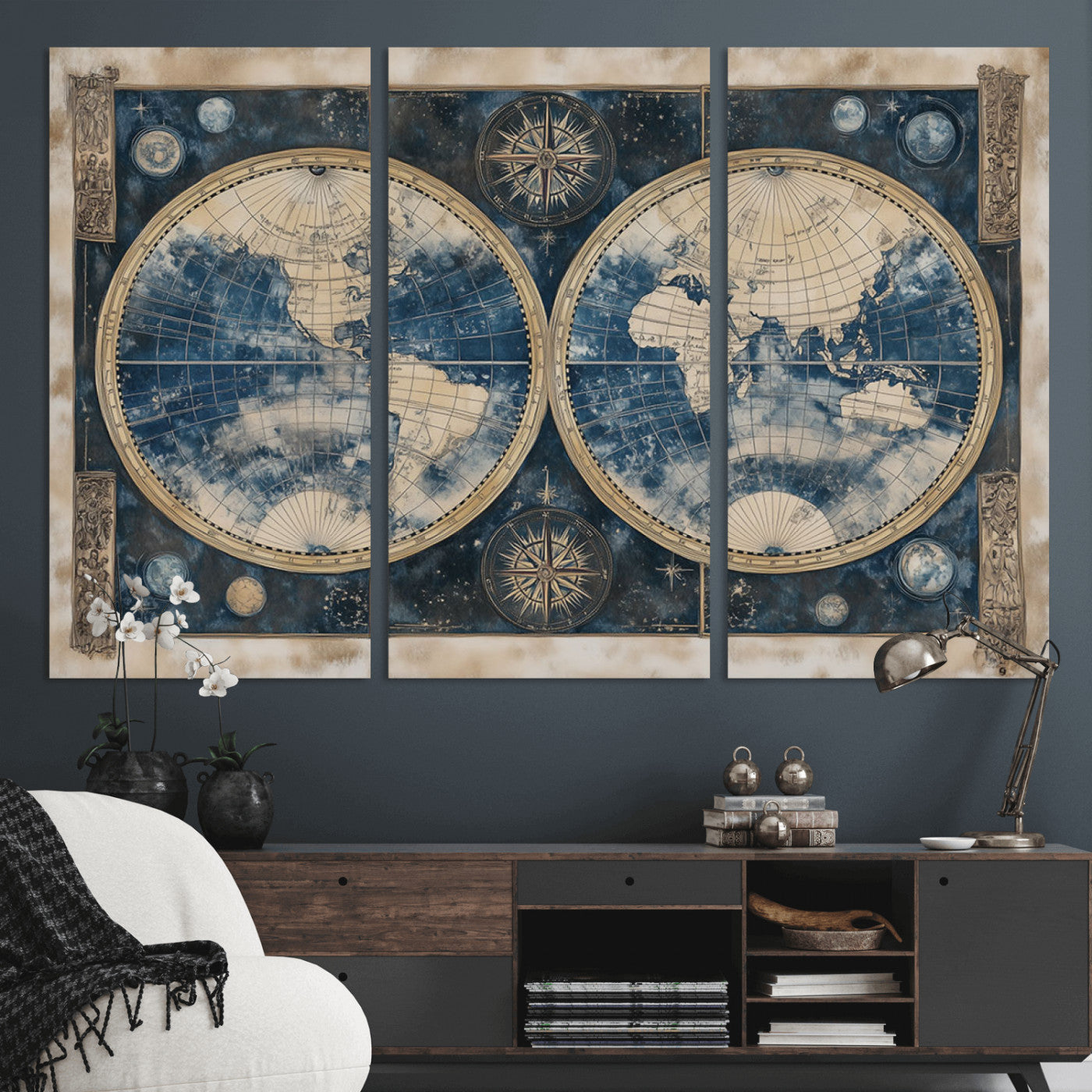 MGV-CV-48X32-3P - World Map Canvas Print