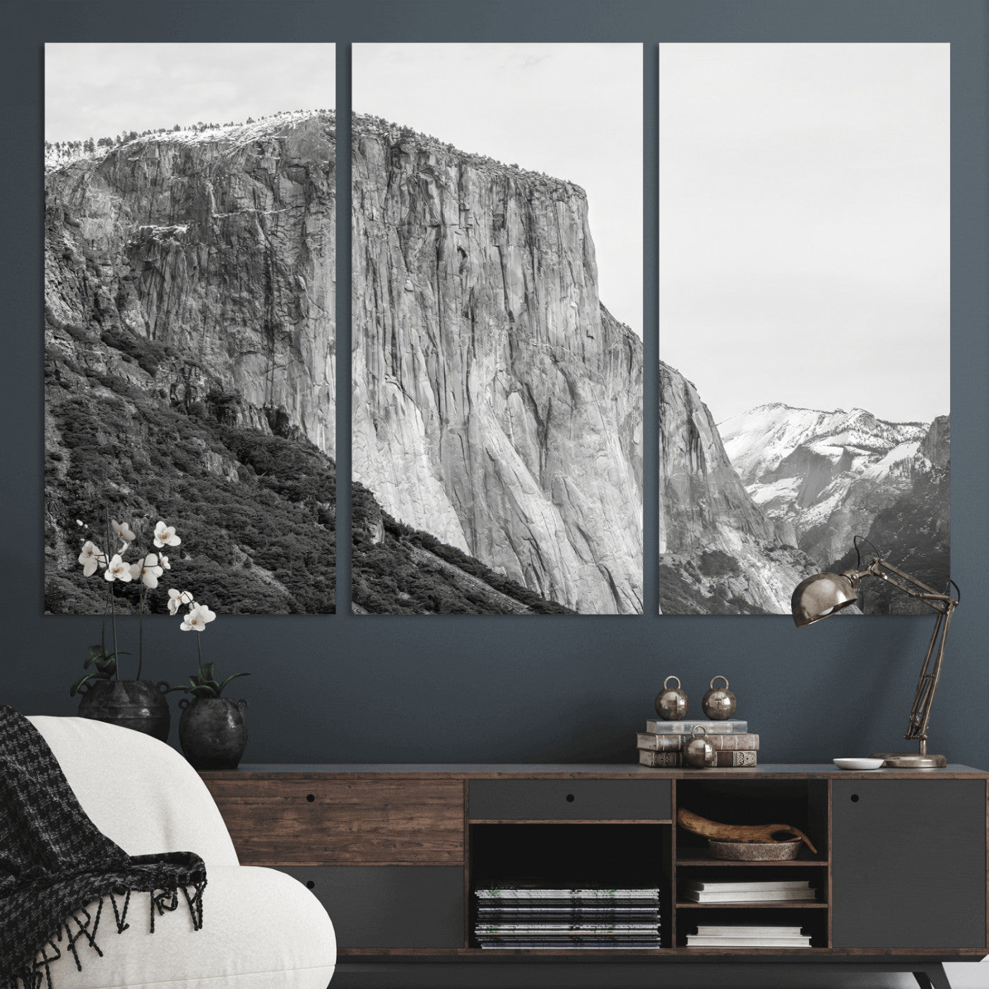 39393420-MGV-CV-36X24 - El Capitan Yosemite Mountain Wall Art – Yosemite Cliff Canvas Print, Rugged Terrain and Timeless Wilderness Decor for Office, Living Room or Cabin