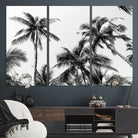 46641801-MGV-CV-40X27-Palm Wall Art Canvas Print, Framed Tropics Art Picture Print, Monochrome Perfect Minimalist Decor
