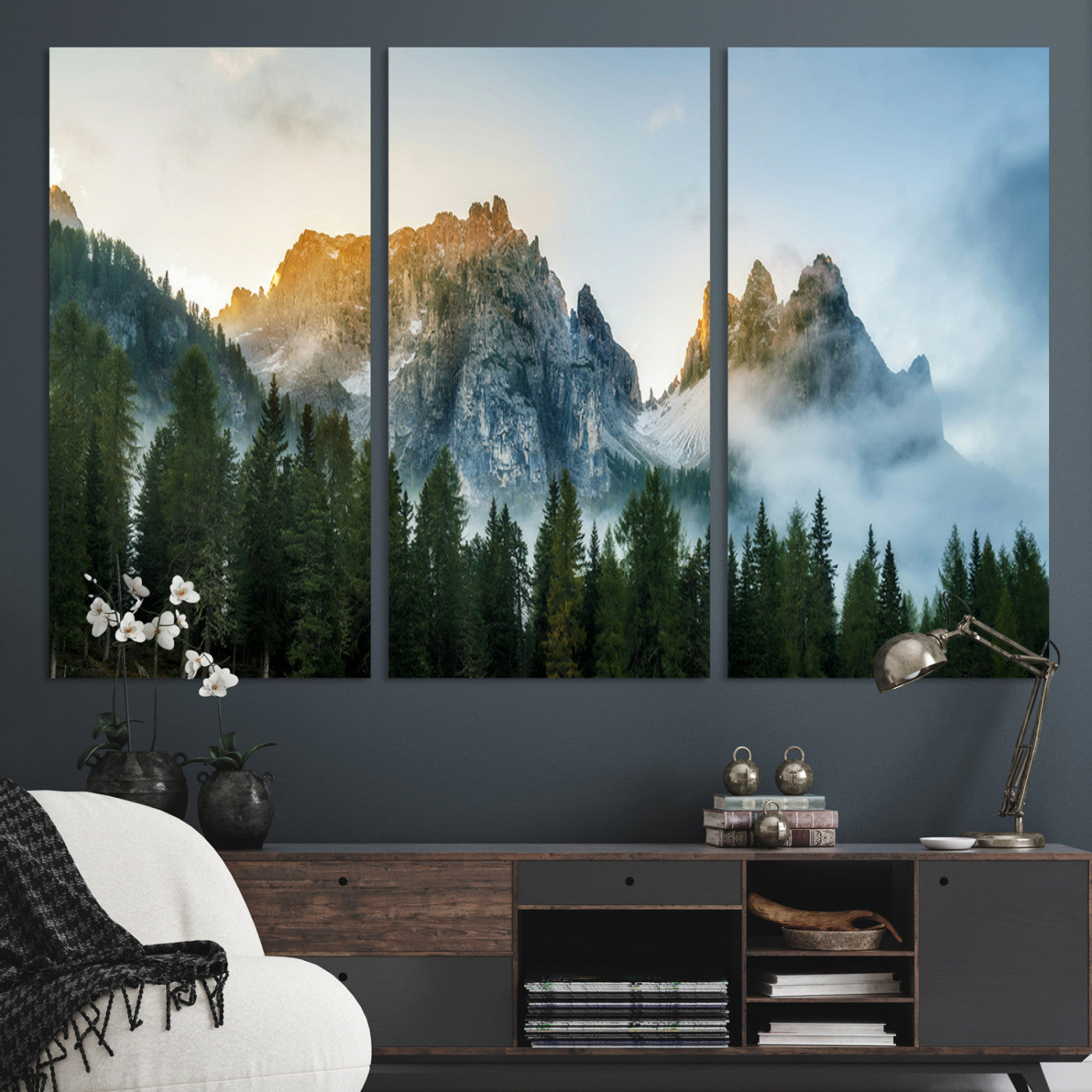 21145440-MGV-CV-36X24-Wilderness Wall Art - Framed Nature Landscape Decor, Mountain Wall Art Canvas Print, Framed Nature Landscape Decor Art