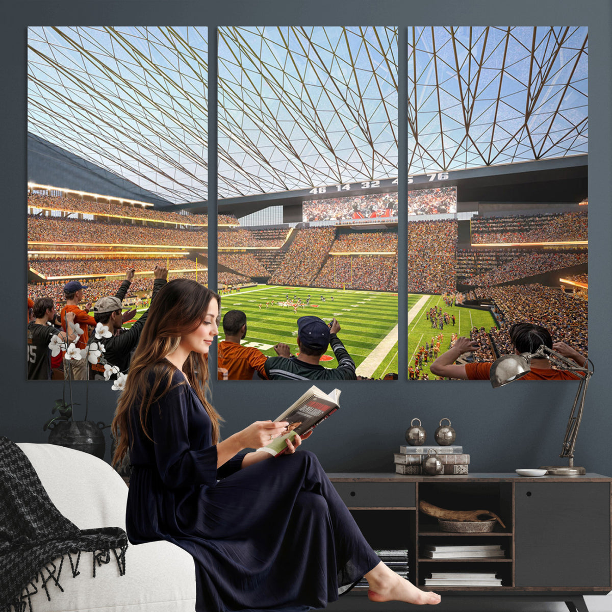 81960112-MGV-CV-36X24 - Cleveland Browns Stadium Wall Art Canvas Print