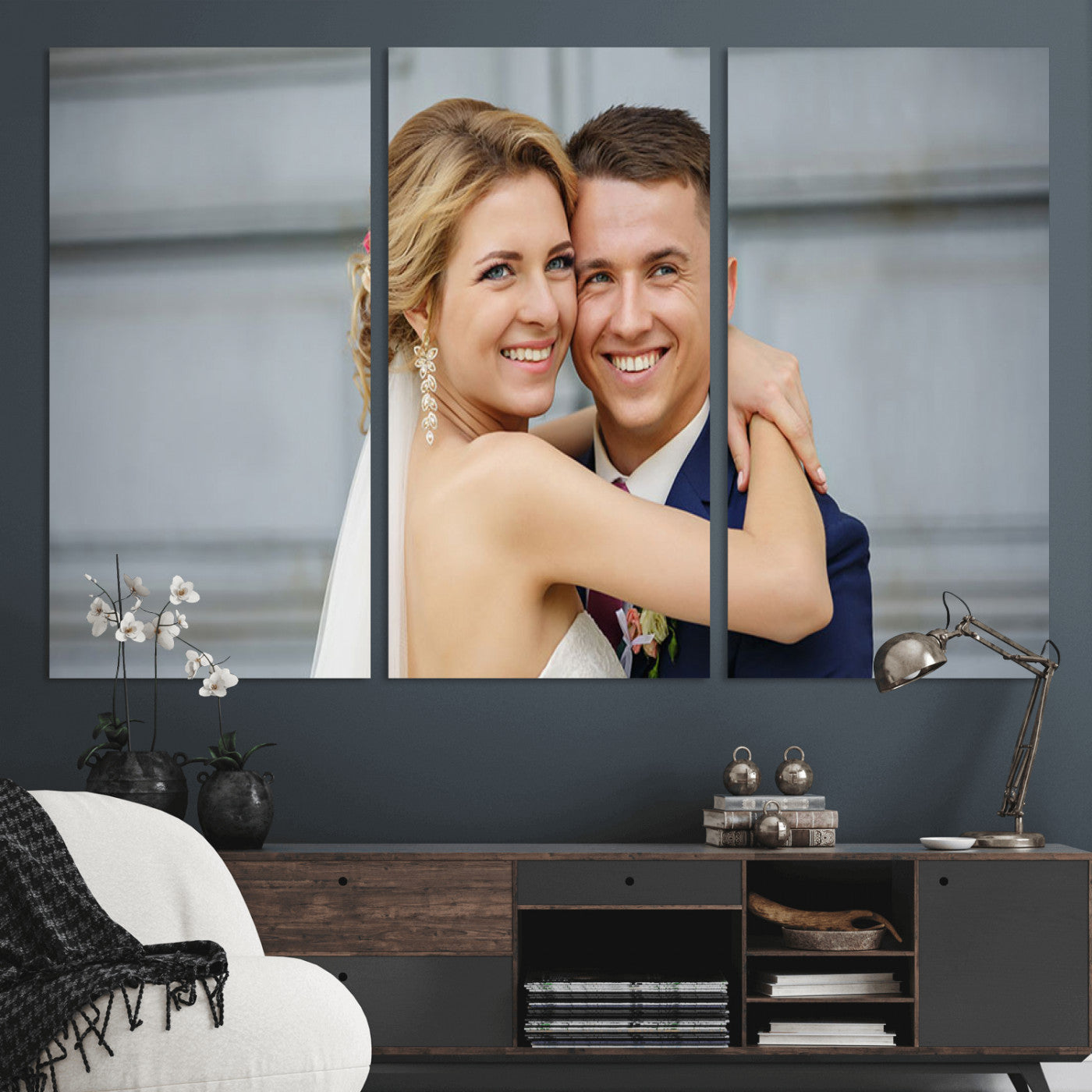 MGV-CV-48X32-3P - Create Your Own Photo Framed Canvas Print - Custom Personalized Wall Art Print for Gift