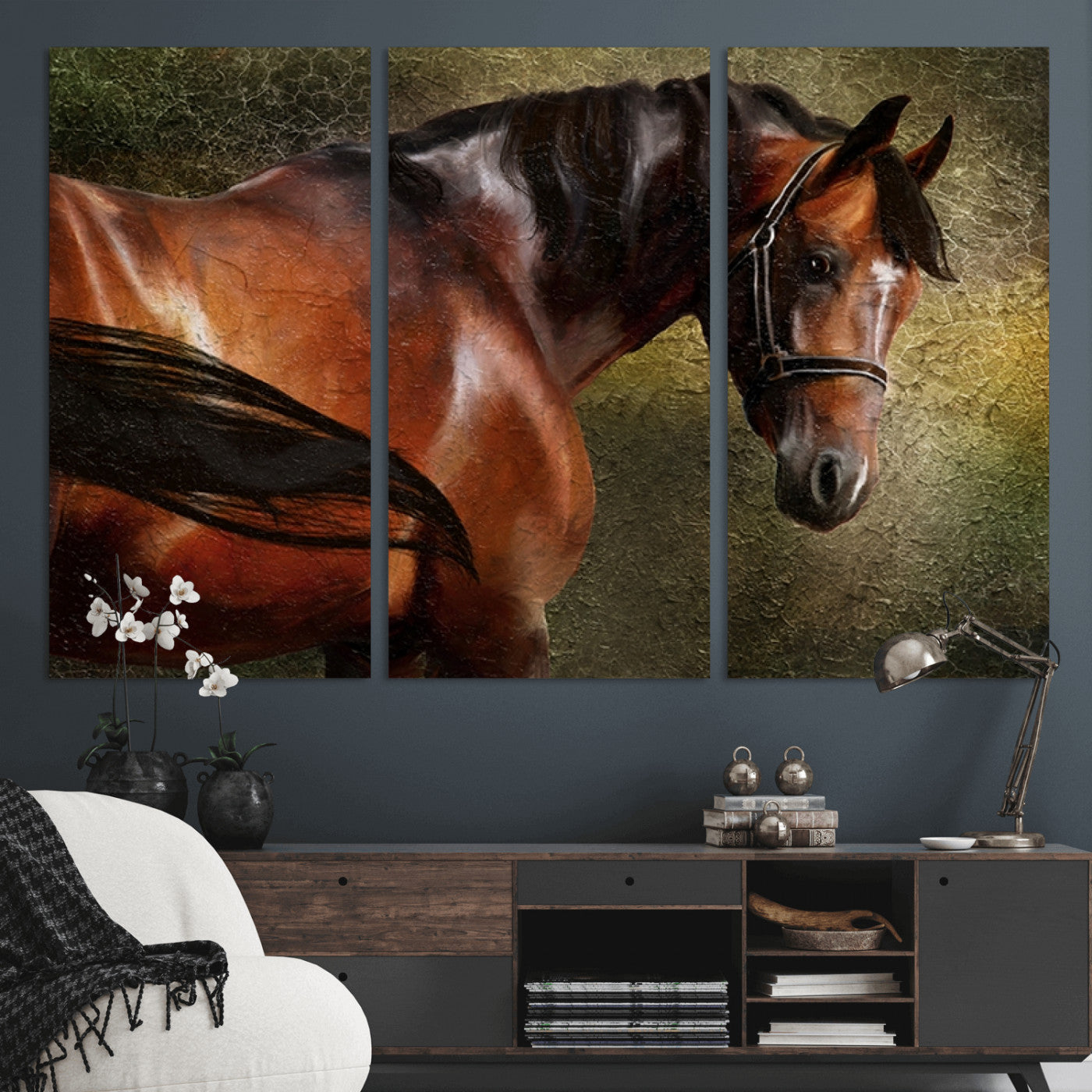 MGV-CV-48X32-3P - Wild Horses Wall Art Canvas Print