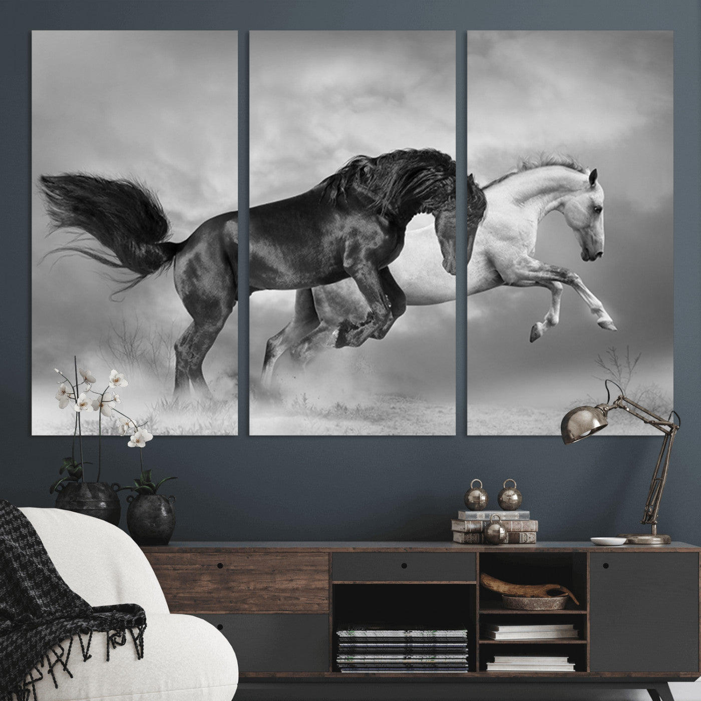 MGV-CV-48X32-3P - Wild Horses Wall Art Canvas Print