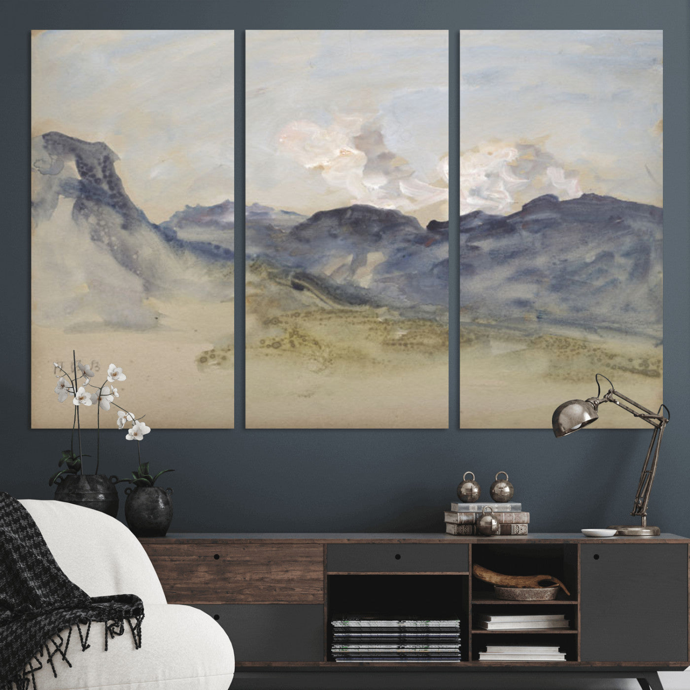 14644686-MGV-CV-36X24 - Alps Hercules Brabazon Brabazon Abstract Wall Art Canvas Print for Modern Home Decor