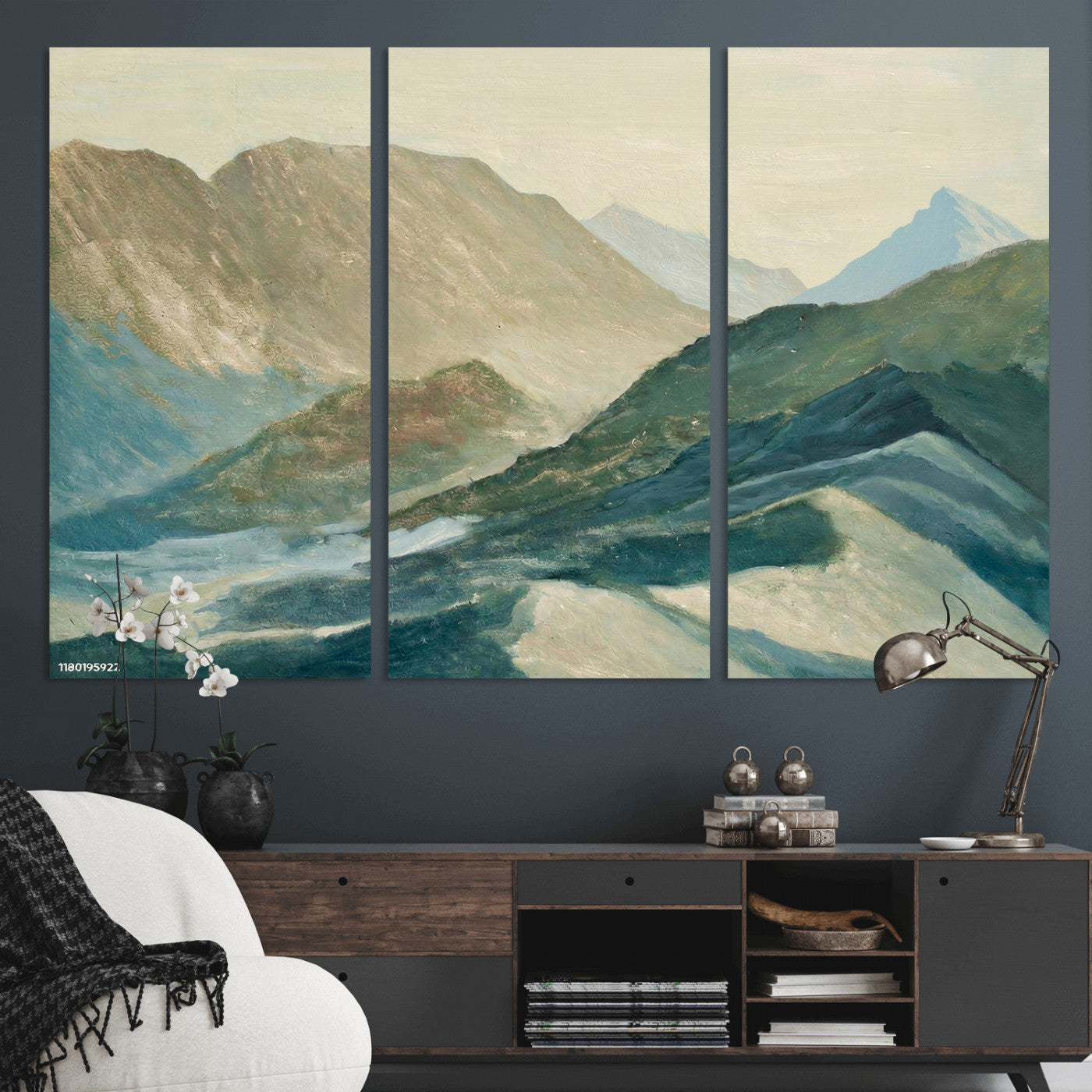 33629523-MGV-CV-36X24 - Shemelina Mountain Landscape, Mountains at Dawn Wall Art Canvas Print