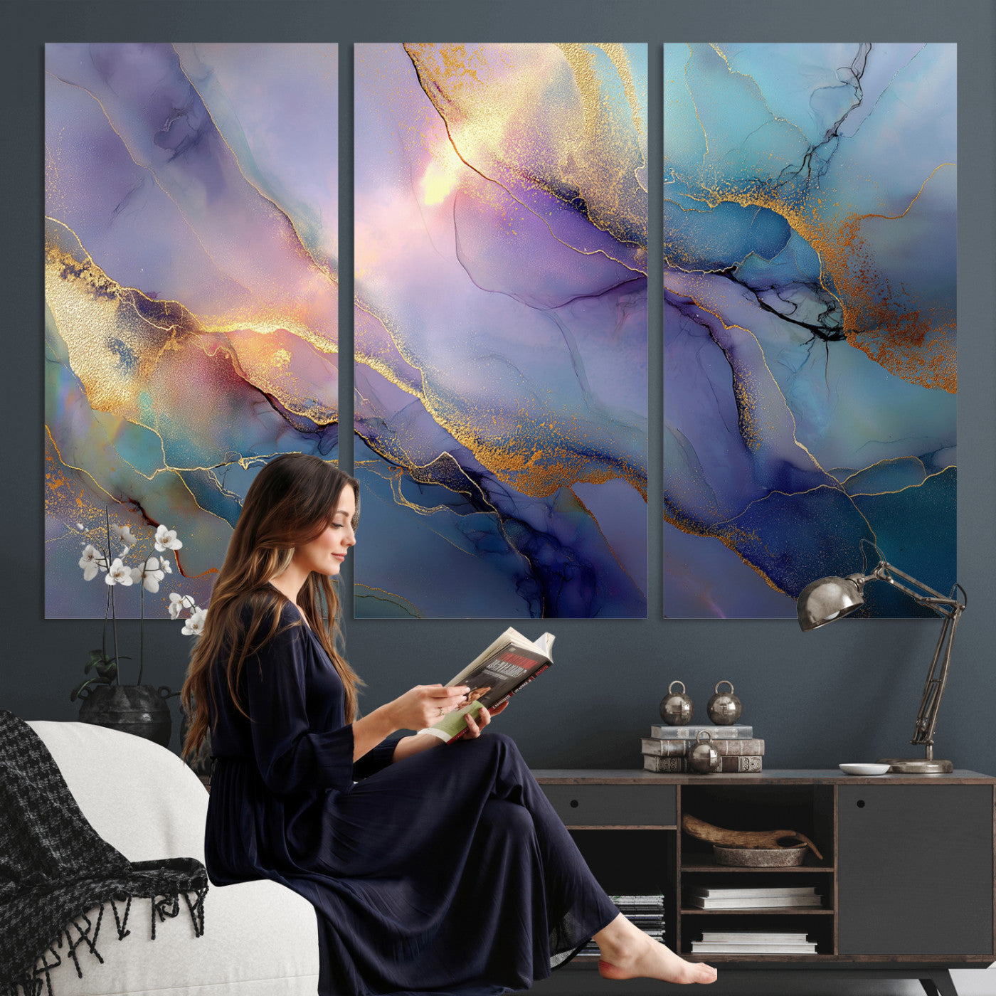 50939878-MGV-CV-36X24 - Colorful Abstract Canvas Wall Art Print, Vibrant Popup Color Art Print