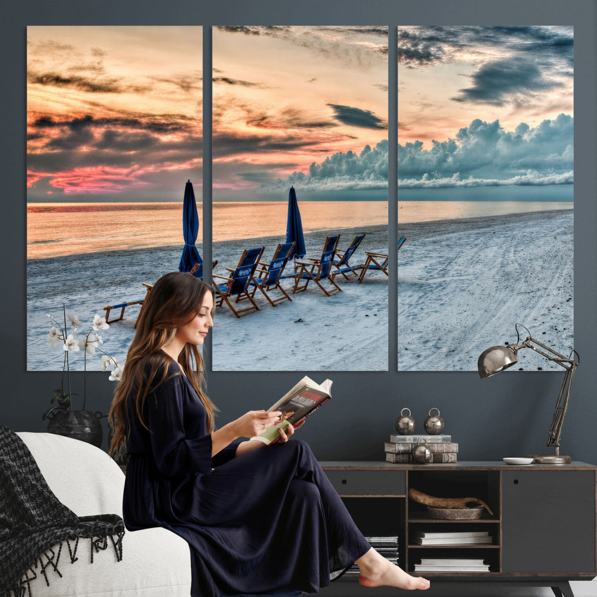 17237006-MGV-CV-36X24 - Serene Gulf Solitude Wall Art Canvas Print