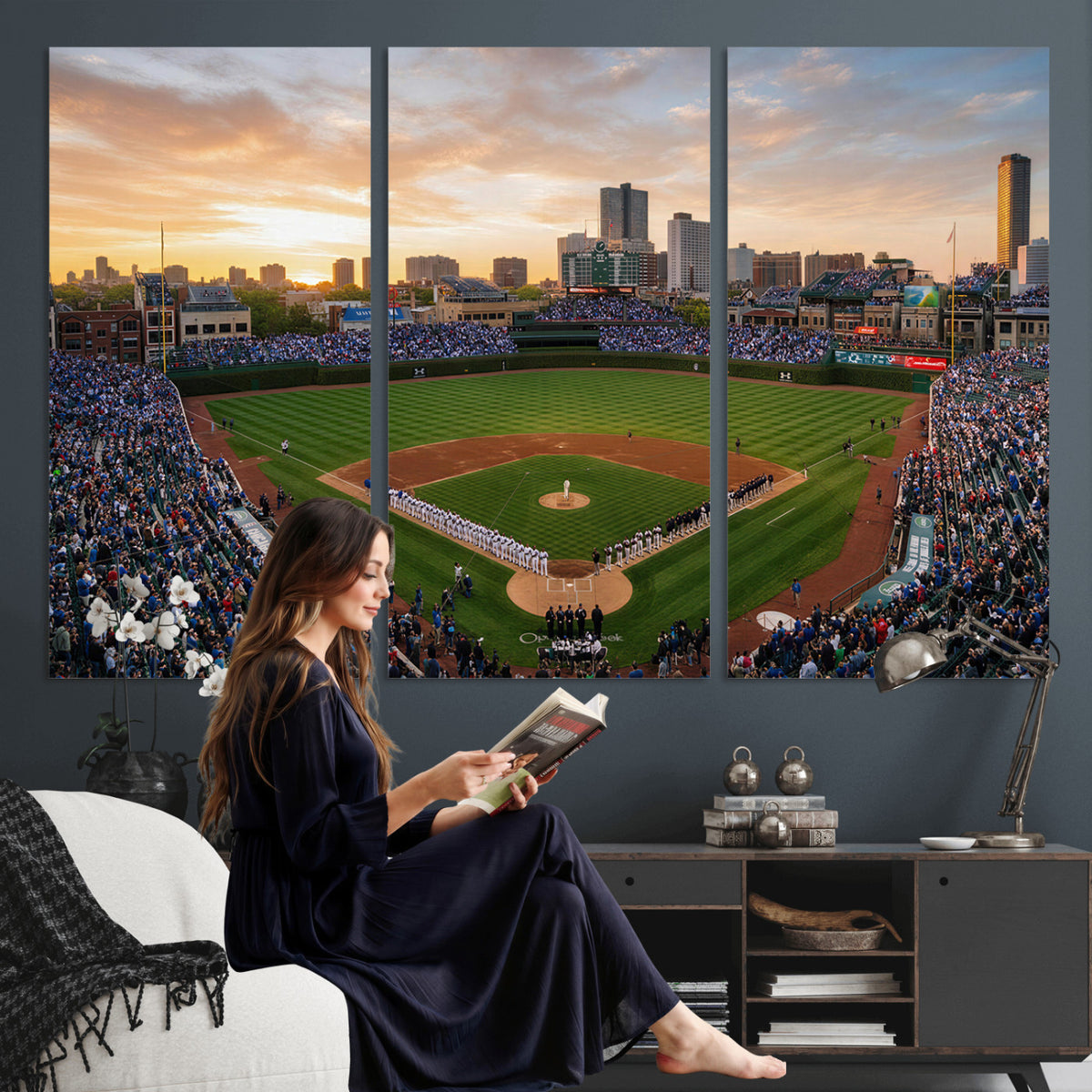 76885212-MGV-CV-36X24 - Stadium Wall Art Canvas Print