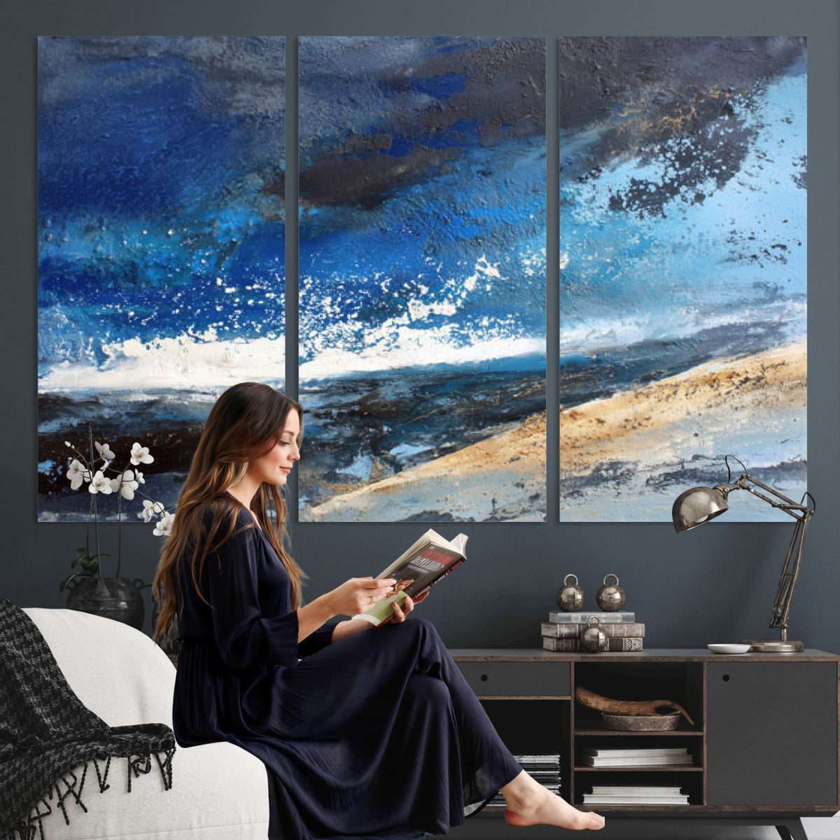 72157369-MGV-CV-36X24 - Extra Large Abstract Wall Art Canvas Print