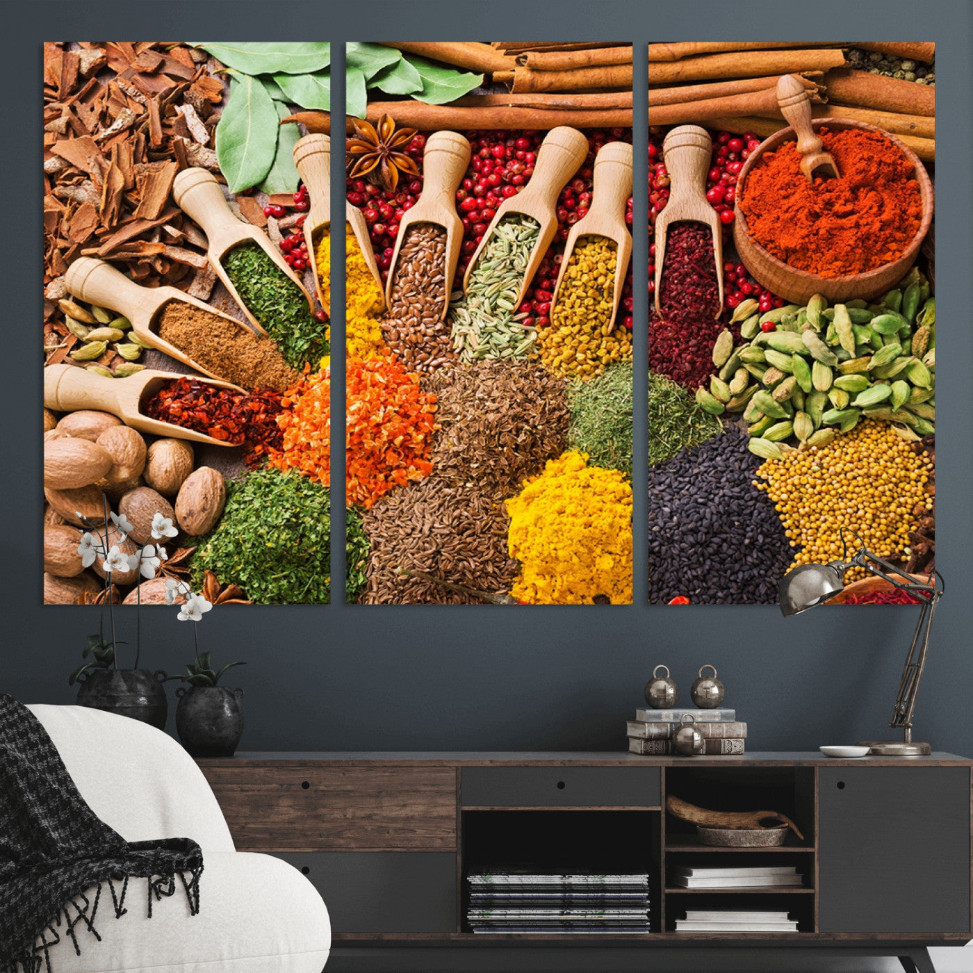 MGV-CV-48X32-3P - Spices Kitchen Wall Art Canvas Print