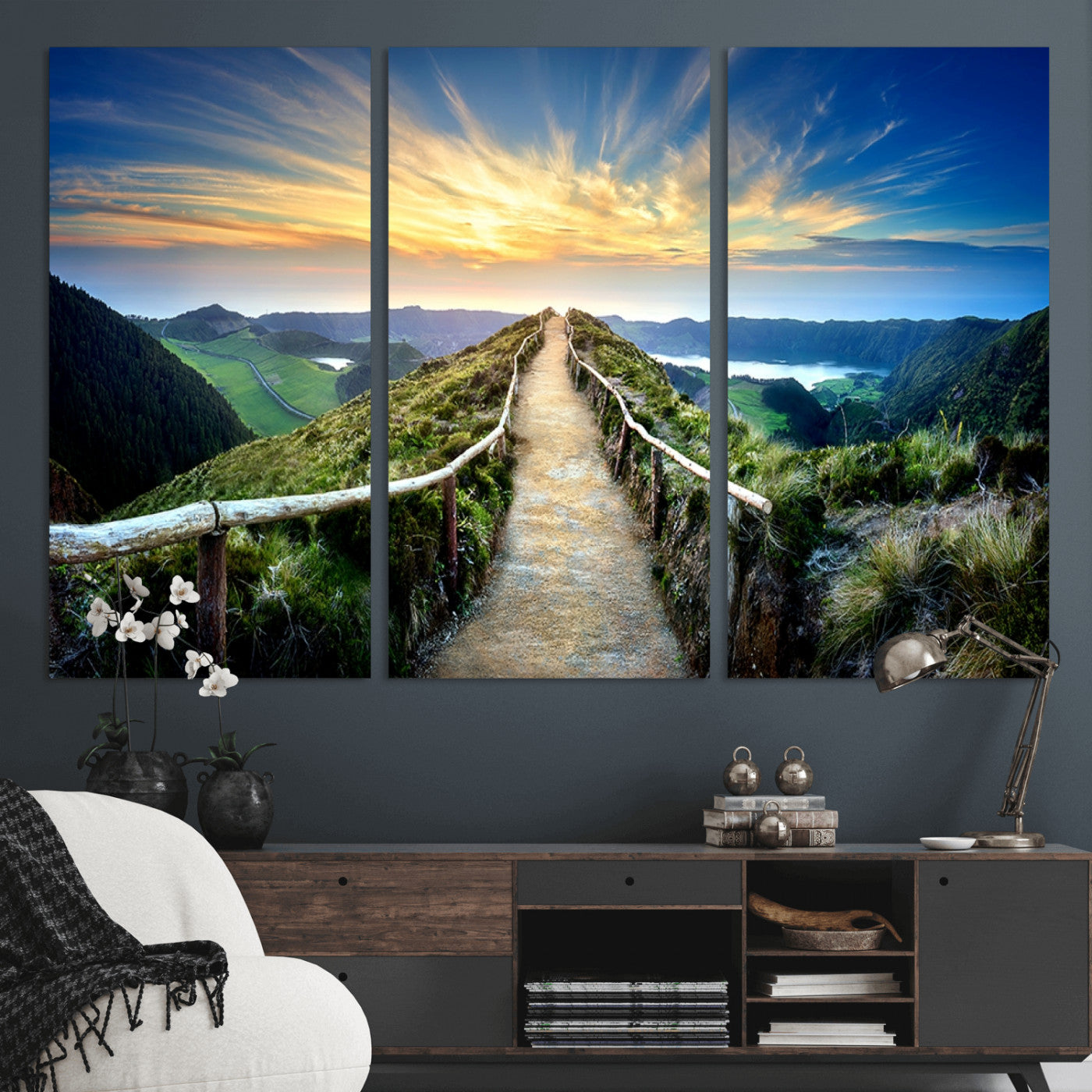 58887-MGV-CV-36X24-Mountain Landscape Wall Art Canvas Print