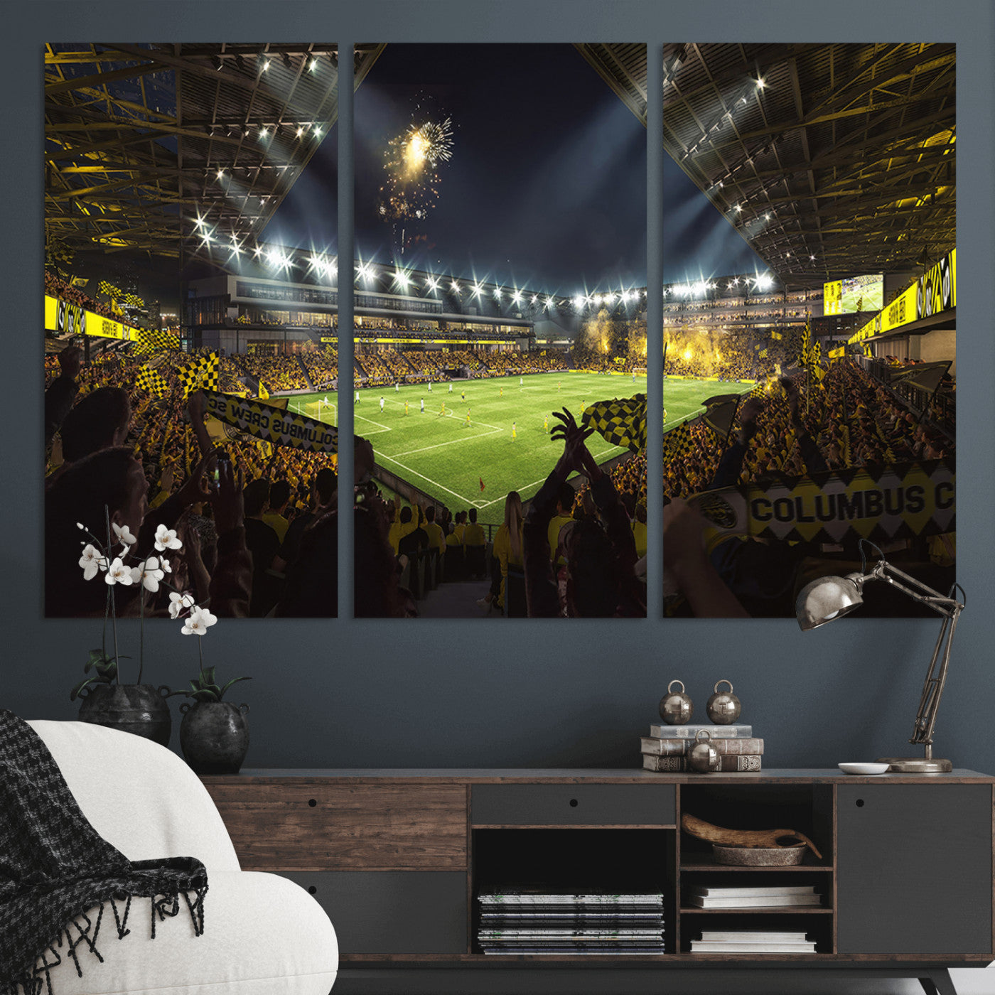 MGV-CV-48X32-3P - Columbus Crew Soccer Team Print - Columbus Crew Stadium Wall Art Canvas Print