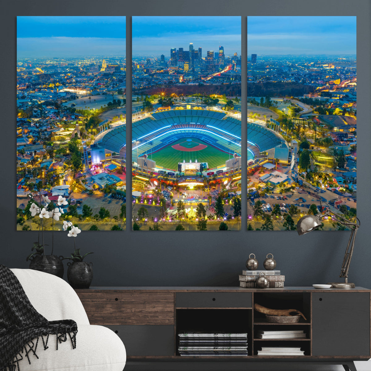 78144-MGV-CV-36X24 - Los Angeles Dodgers Wall Art Canvas, Dodger Stadium Wall Art