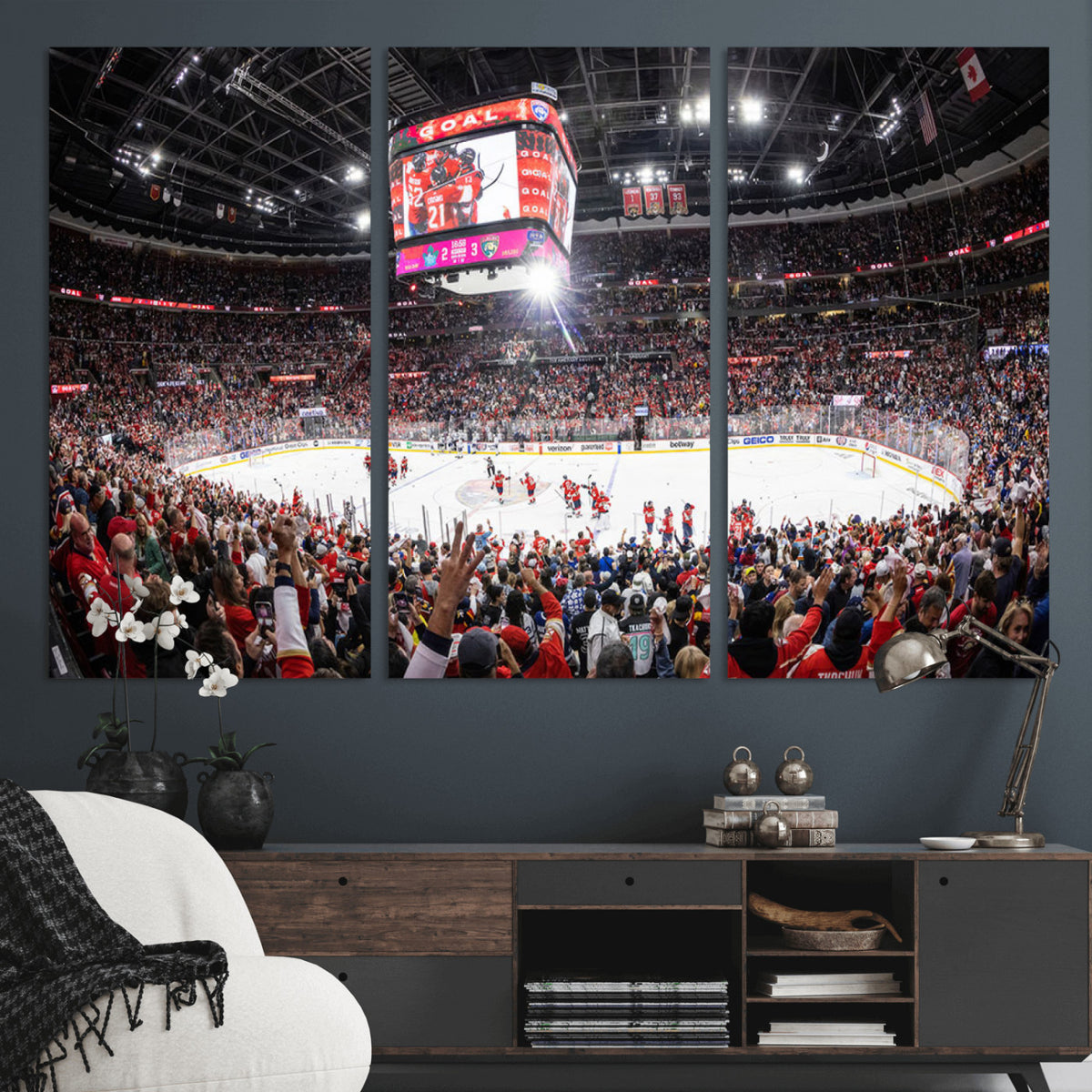 15750-MGV-CV-36X24 - Amerant Bank Arena Wall Art Canvas Print, Hockey Arena
